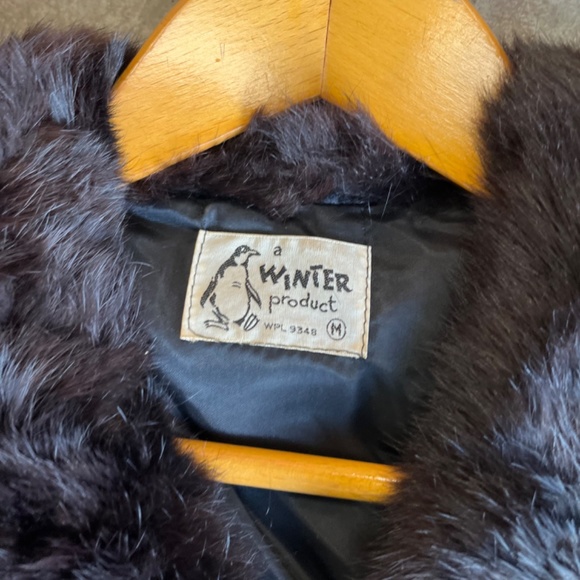 Vintage black mink fur collar and rare Broadtail lamb cropped jacket size Small. - Picture 5 of 6